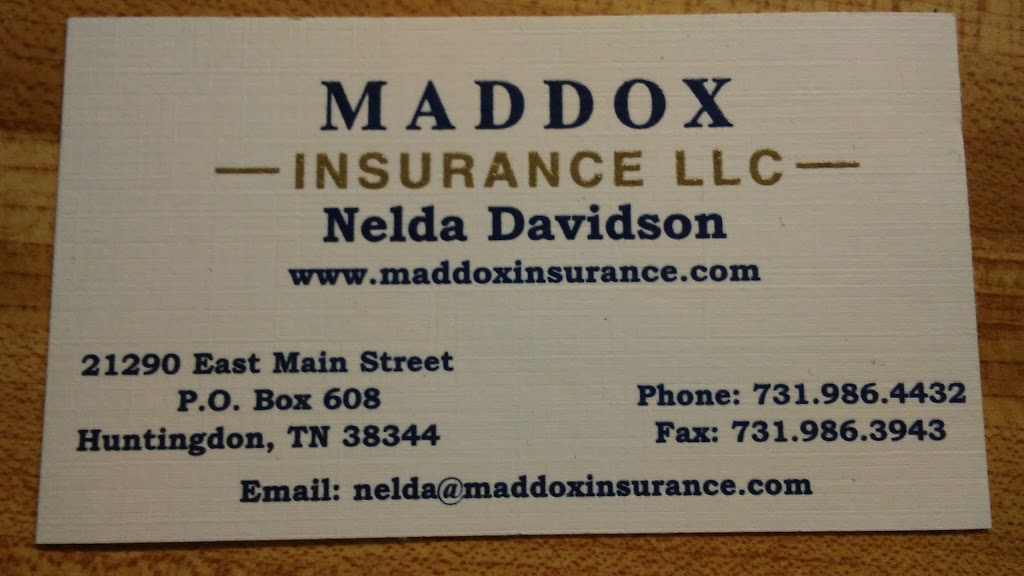 Maddox Insurance: Mcminn Dana | 21290 E Main St, Huntingdon, TN 38344, USA | Phone: (731) 986-4432