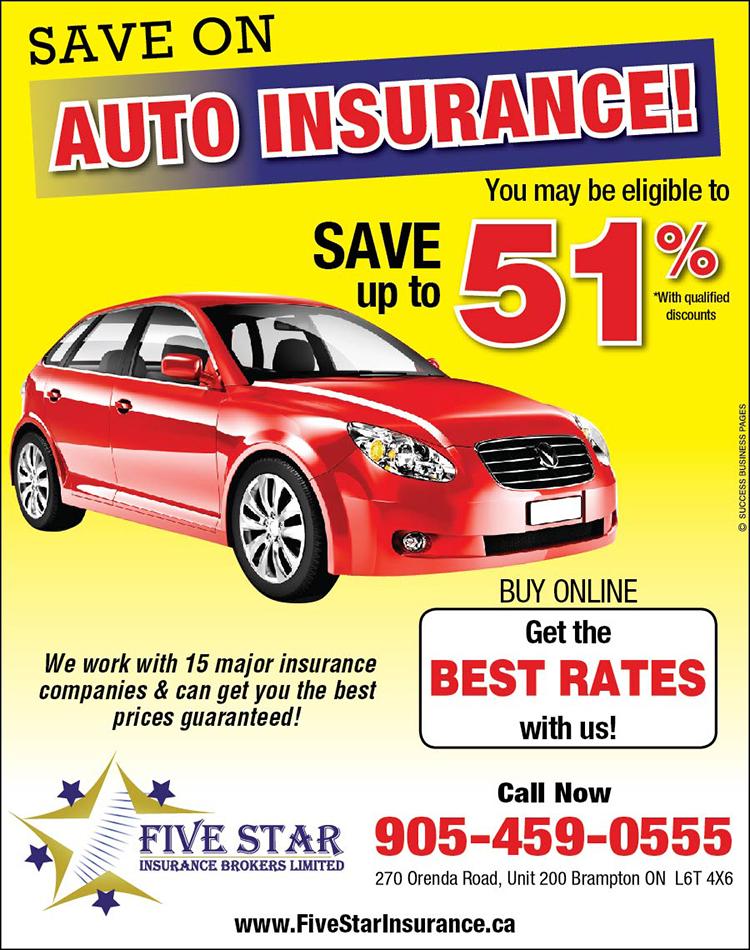 Fivestar Insurance Brokers Ltd. | 270 Orenda Rd # 200, Brampton, ON L6T 4X6, Canada | Phone: (905) 459-0555