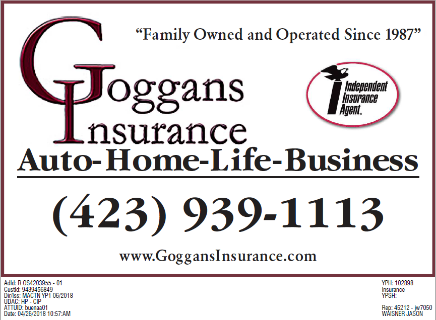 Goggans Insurance Agency | 3535 Main St, Jasper, TN 37347, USA | Phone: (423) 939-1113