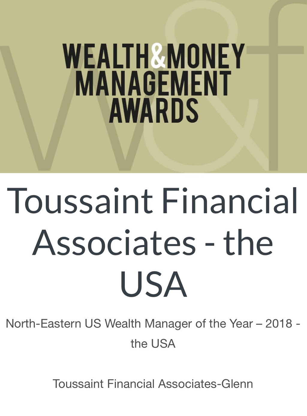 Toussaint Financial Associates | 2000 1200 Rt 22 East, Bridgewater Township, NJ 08807, USA | Phone: (908) 253-3580