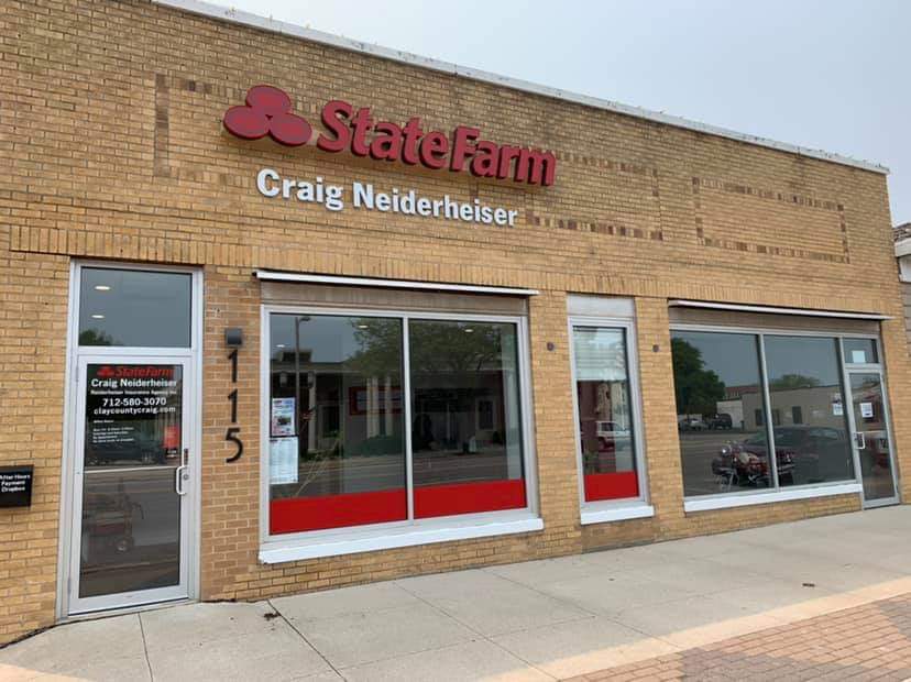 Craig Neiderheiser - State Farm Insurance Agent | 115 N Grand Ave, Spencer, IA 51301, USA | Phone: (712) 580-3070