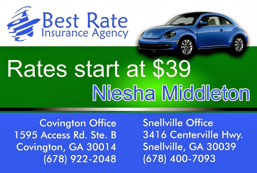 Best Rate Insurance | 3416 Old Atlanta Hwy, Snellville, GA 30039, USA | Phone: (678) 400-7093