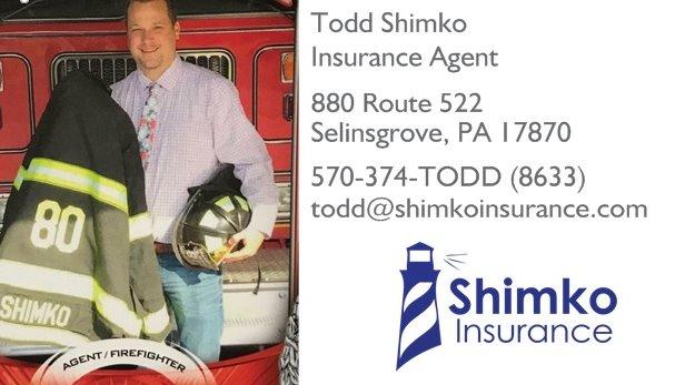 Todd Shimko Insurance Agency LLC | 880 US-522, Selinsgrove, PA 17870, USA | Phone: (570) 374-8633