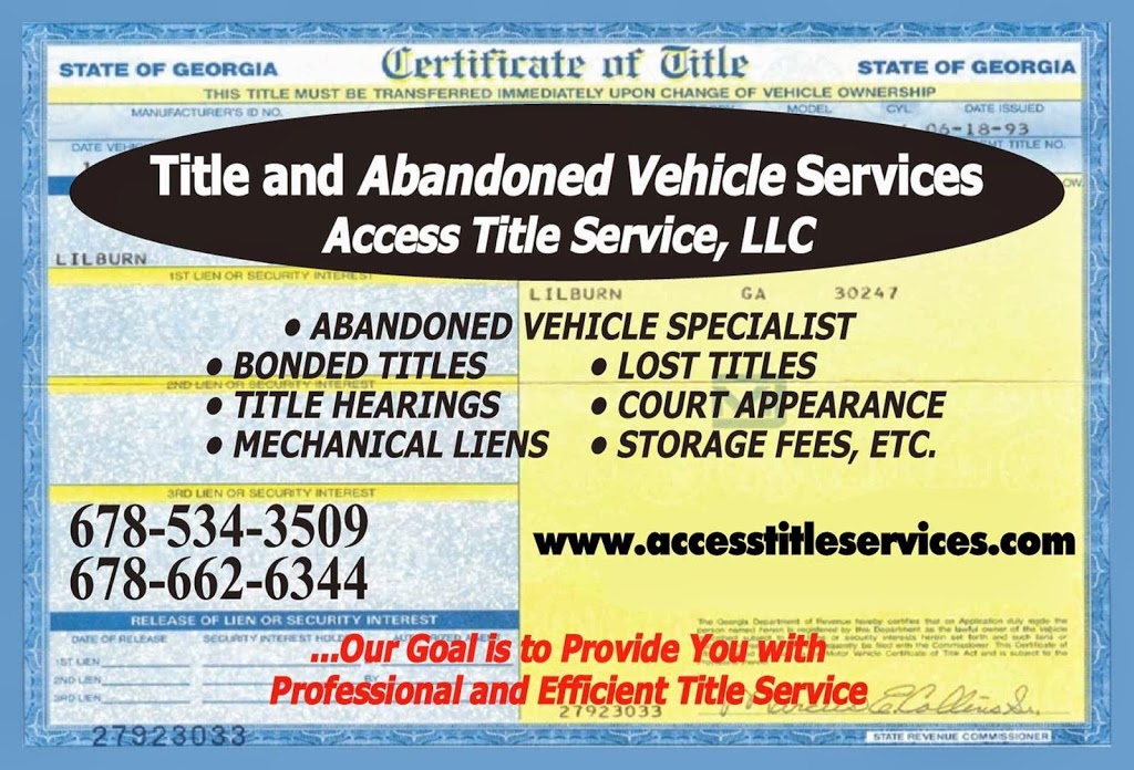 Access Title Services (Auto Title Company) | Clarkston, GA, USA | Phone: (678) 534-3509