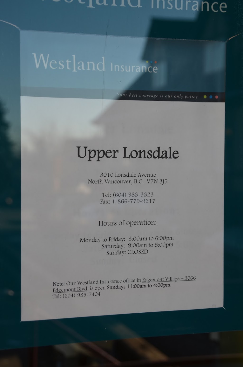 Westland Insurance | 3010 Lonsdale Ave, North Vancouver, BC V7N 3J5, Canada | Phone: (604) 983-3323