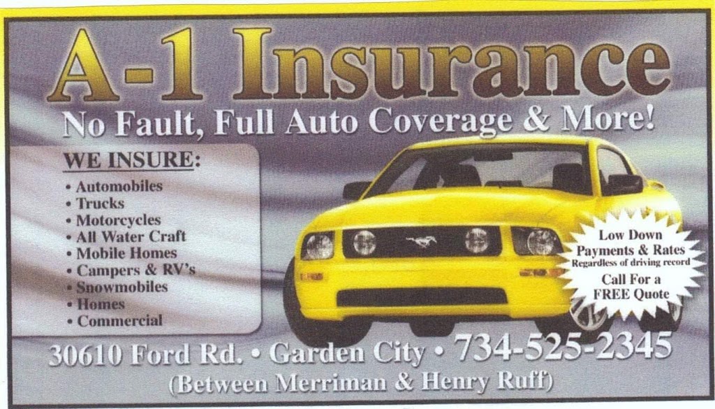 A 1 Insurance | 30610 Ford Rd, Garden City, MI 48135, USA | Phone: (734) 525-2345