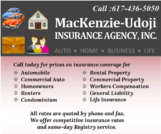 Mackenzie - Udoji Insurance Agency Inc. | 771 Adams St, Dorchester, MA 02122, USA | Phone: (617) 436-5050