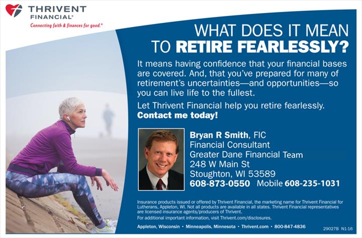 Thrivent Financial - Greater Dane Financial Team | 248 W Main St, Stoughton, WI 53589, USA | Phone: (608) 873-0550