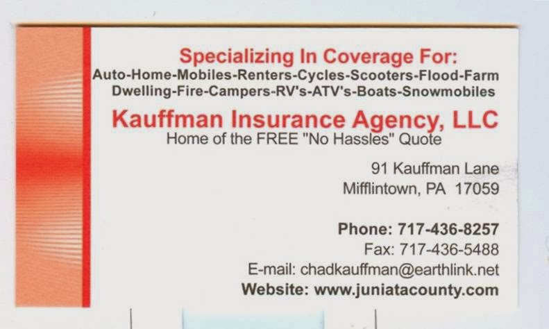 Kauffman Insurance Agency LLC | 91 Kauffman Ln, Mifflintown, PA 17059, USA | Phone: (717) 436-8257