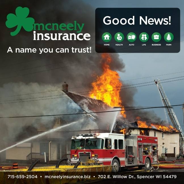 McNeely Insurance Agency, LLC. | 702 Willow Dr, Spencer, WI 54479, USA | Phone: (715) 659-2504