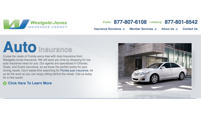 Westgate-Jones Insurance | 3411 W Main St, Leesburg, FL 34748, USA | Phone: (352) 787-7548