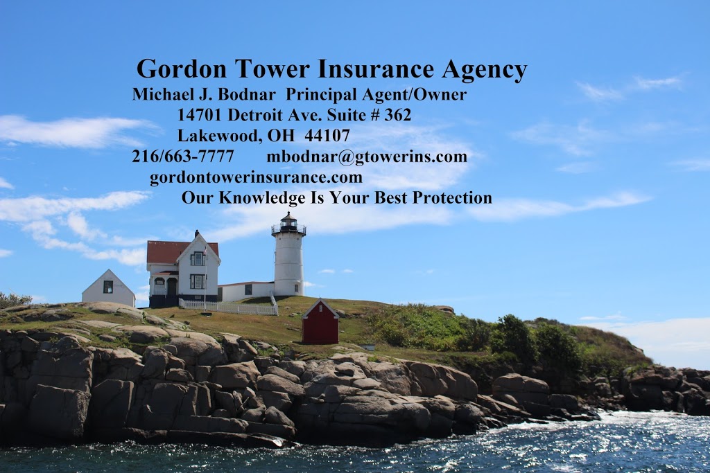 Gordon Tower Insurance Agency | 14701 Detroit Ave #362, Lakewood, OH 44107, USA | Phone: (216) 663-7777