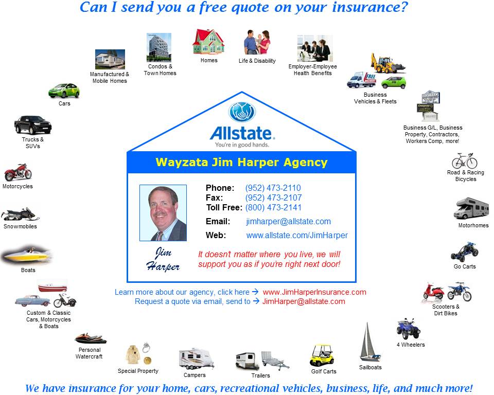 Jim Harper: Allstate Insurance | 1310 Wayzata Blvd E, Wayzata, MN 55391, USA | Phone: (952) 473-2110