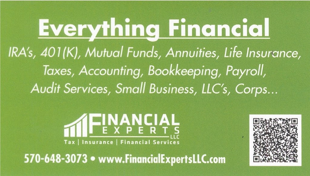 Financial Experts LLC | 131 E Independence St, Shamokin, PA 17872, USA | Phone: (570) 648-3073