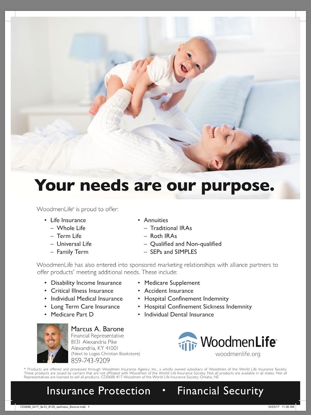 WoodmenLife - Marc Barone | 7718 Alexandria Pike, Alexandria, KY 41001, USA | Phone: (859) 448-0425