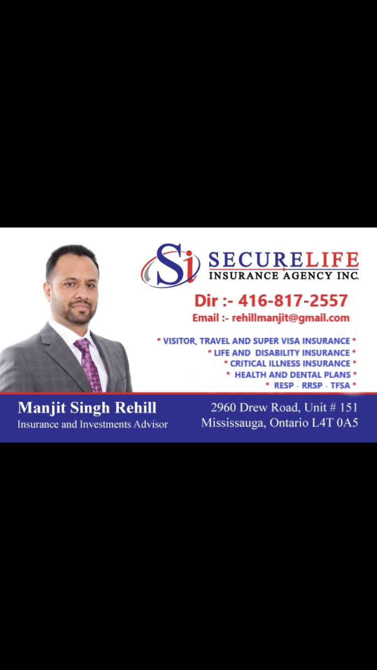 Insurance and Investments | 6 Big Sky Rd, Brampton, ON L7A 1M3, Canada | Phone: (416) 817-2557