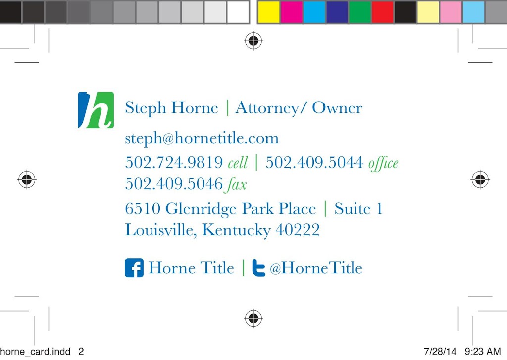 Horne Title | 6510 Glenridge Park Pl #1, Louisville, KY 40222, USA | Phone: (502) 409-5044