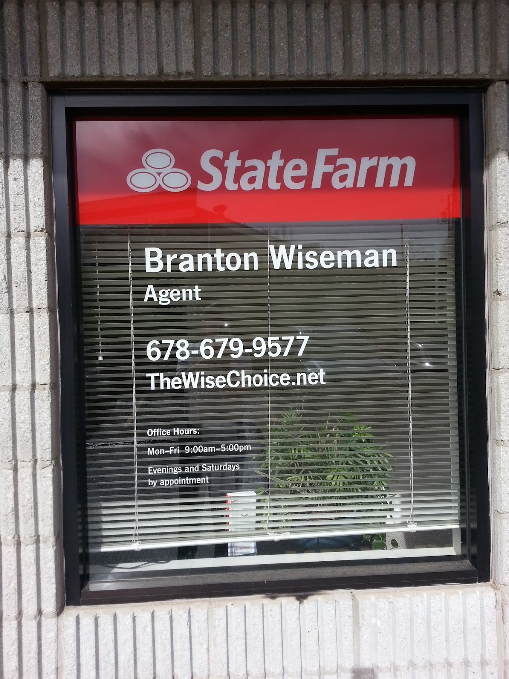 Branton Wiseman - State Farm Insurance Agent | 2755 Antioch Rd #500, Cumming, GA 30040, USA | Phone: (678) 679-9577