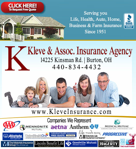 Kleve & Associates Insurance Agency Inc. | 14225 Kinsman Rd, Burton, OH 44021, USA | Phone: (440) 834-4432