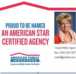 American Family Insurance - Cheryl Wirth | 301 S 6th St #12, Beatrice, NE 68310, USA | Phone: (402) 228-1587