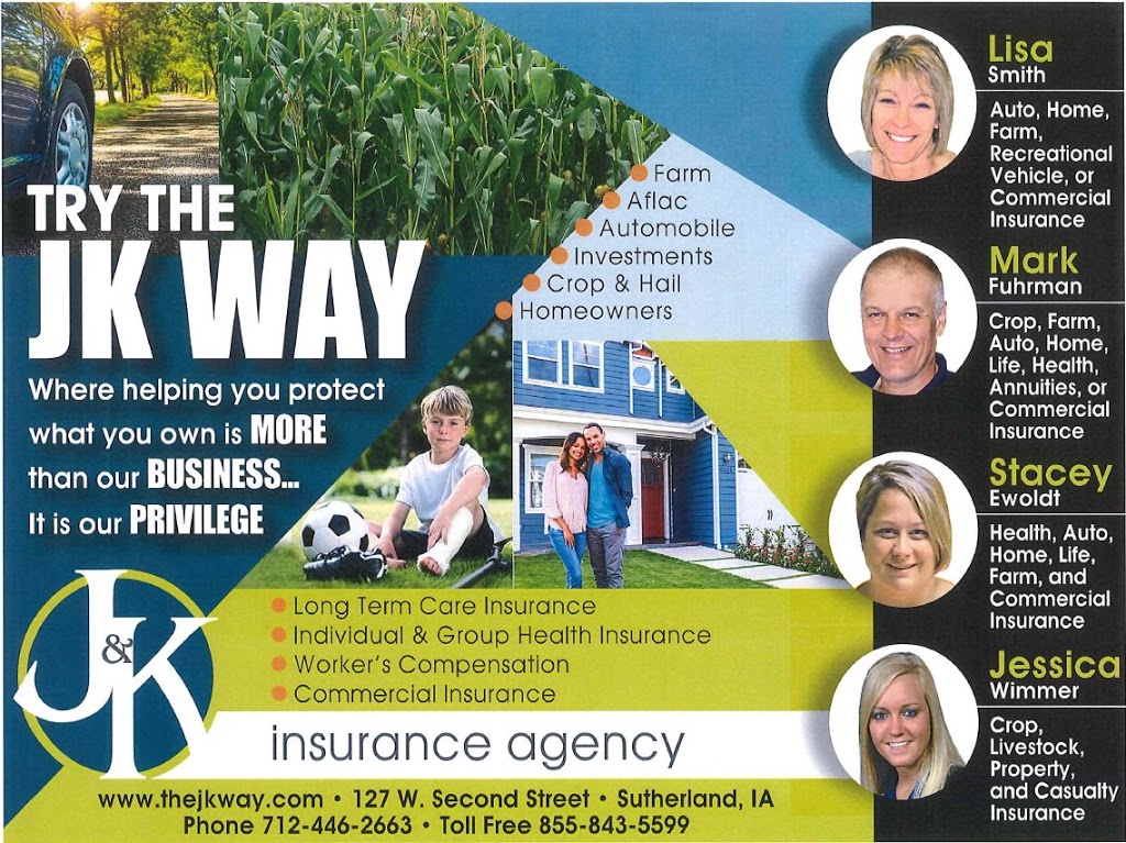 J & K Insurance & Real Estate | 127 W 2nd St, Sutherland, IA 51058, USA | Phone: (712) 446-2663