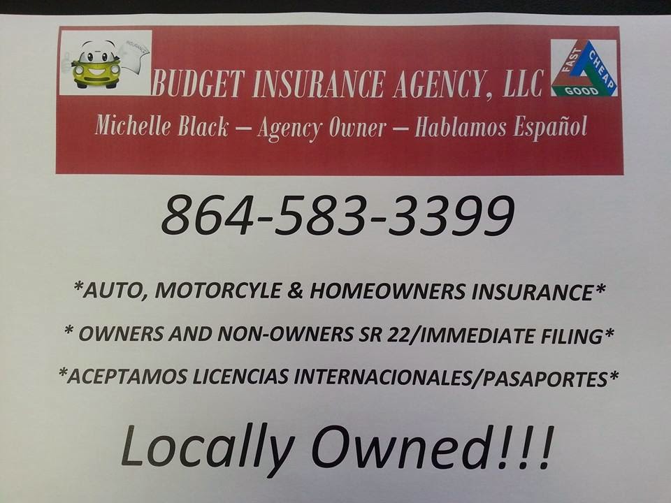 Budget Insurance Agency, LLC | 1084 Howard St, Spartanburg, SC 29303, USA | Phone: (864) 583-3399