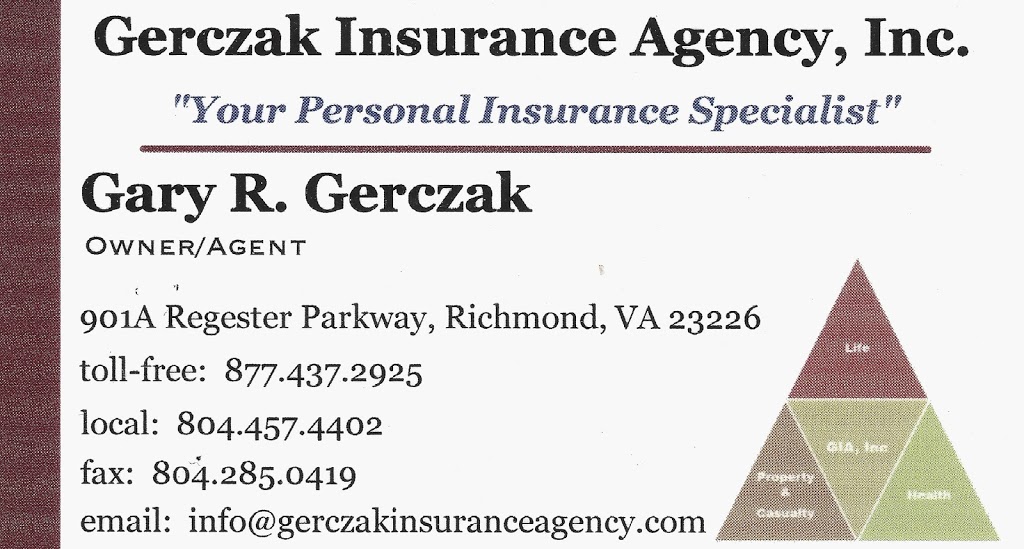 Gerczak Insurance Agency, Inc. | 901 Regester Pkwy, Richmond, VA 23226, USA | Phone: (877) 437-2925