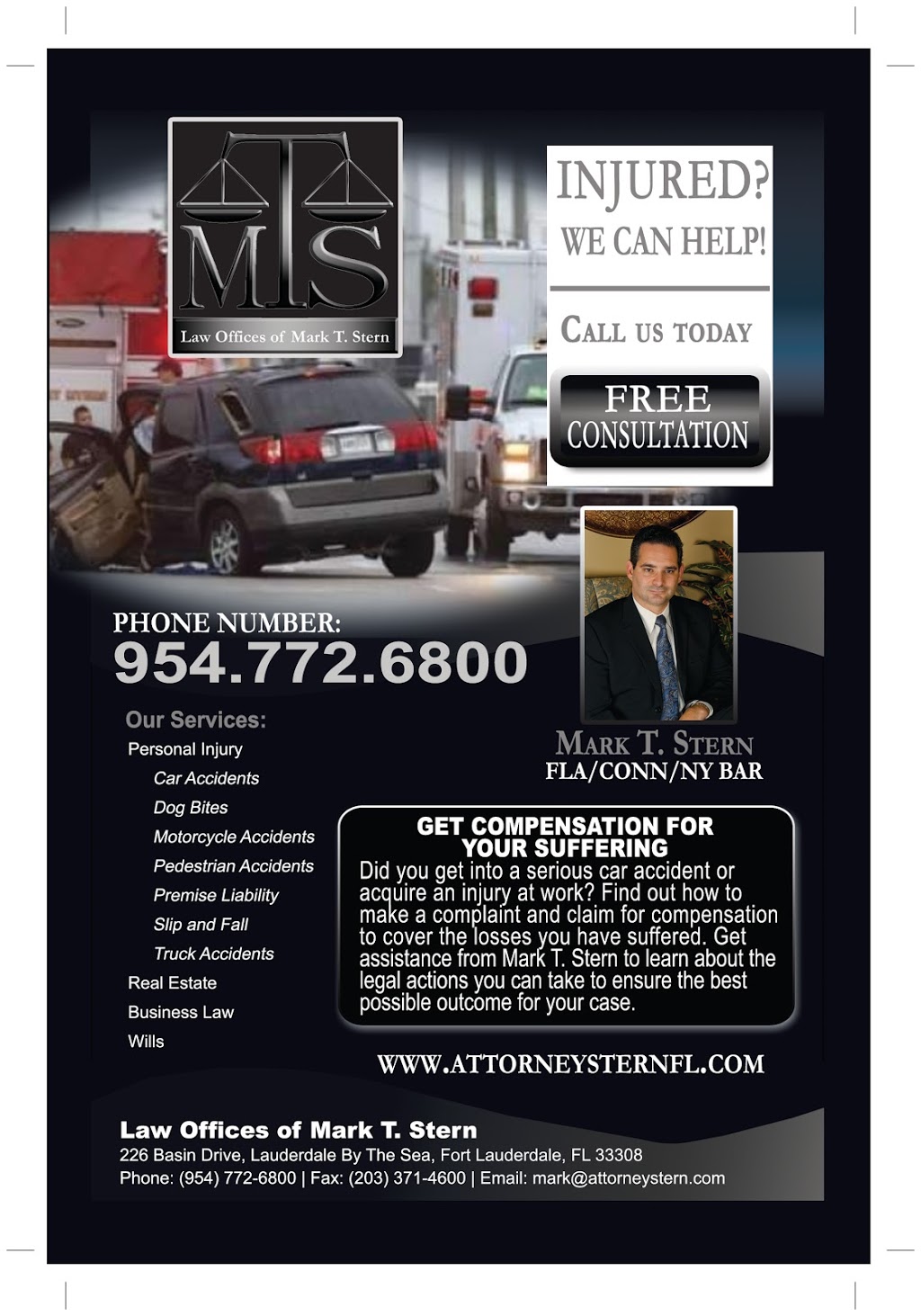 Law Offices of Mark T. Stern | 2452 Black Rock Turnpike #5, Fairfield, CT 06825, USA | Phone: (203) 371-2900