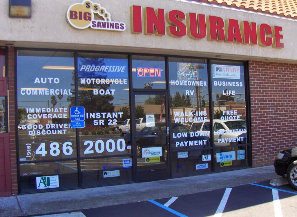 Big Savings Insurance Agency, Inc | 5044 Madison Ave c, Sacramento, CA 95841, USA | Phone: (916) 486-2000