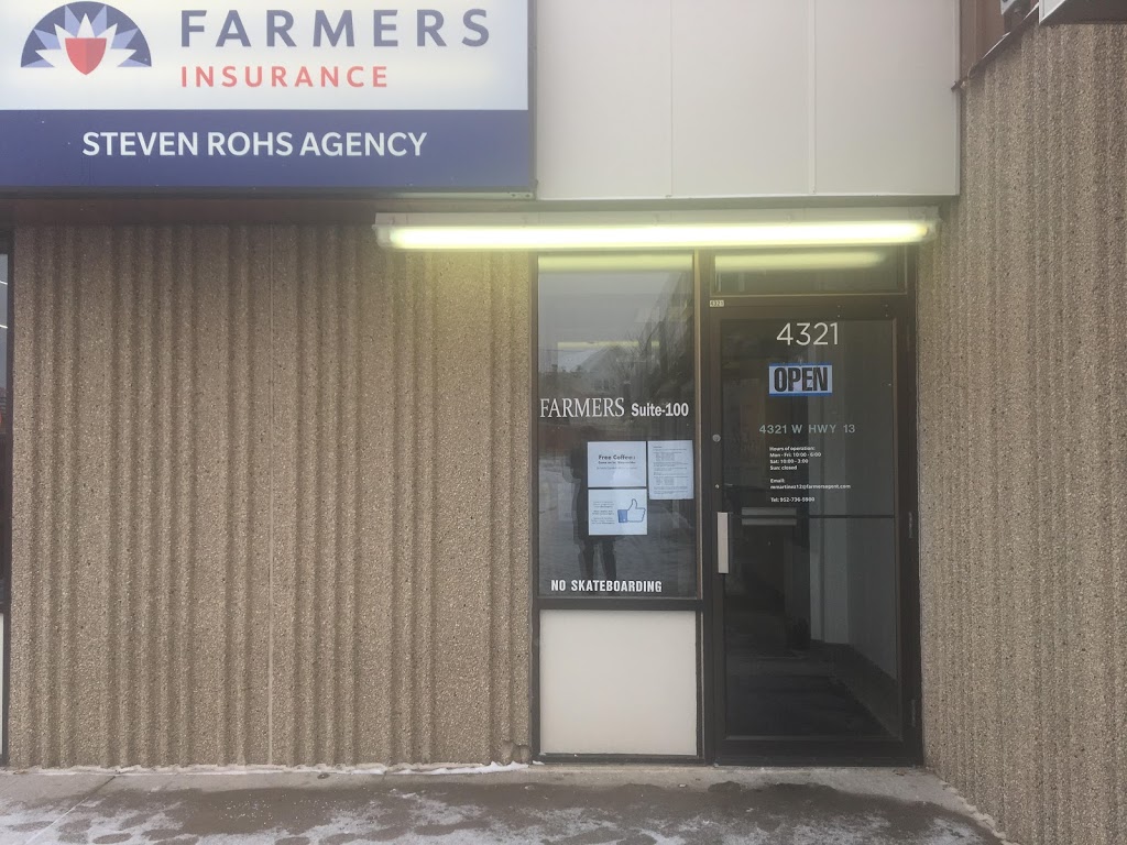 Farmers Insurance - Steven Rohs | 4321 Hwy 13 W, Savage, MN 55378, USA | Phone: (952) 736-5900