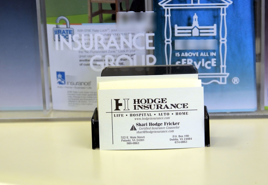 Hodge Insurance | 522 E Main St, Pulaski, VA 24301, USA | Phone: (540) 980-0863