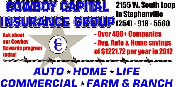 Cowboy Capital Insurance Group | 2155 W South Loop, Stephenville, TX 76401, USA | Phone: (254) 918-5560