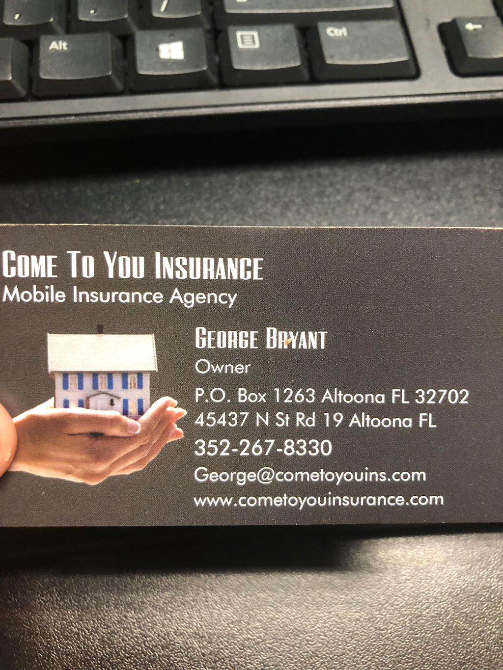 Come To You Insurance | 45437 FL-19, Altoona, FL 32702, USA | Phone: (352) 267-8330