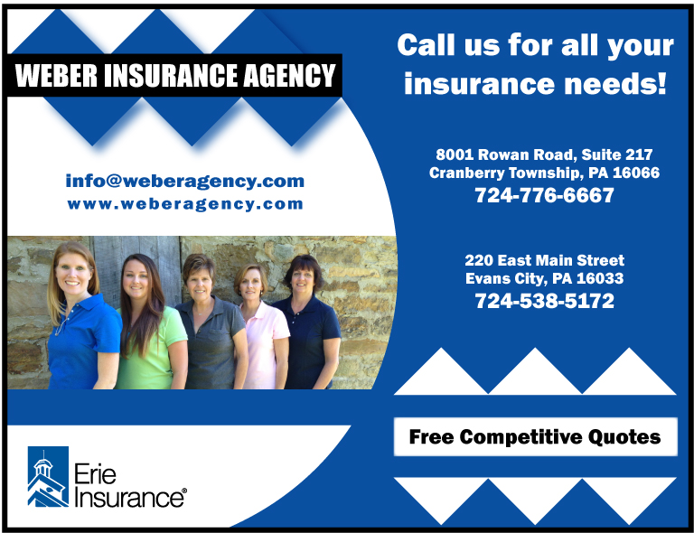 Weber Insurance Agency | 220 E Main St, Evans City, PA 16033, USA | Phone: (724) 538-5172