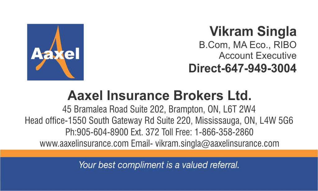 Vikram Singla Insurance & Investments | 132 Kingswood Dr, Brampton, ON L6V 2W4, Canada | Phone: (647) 997-9272