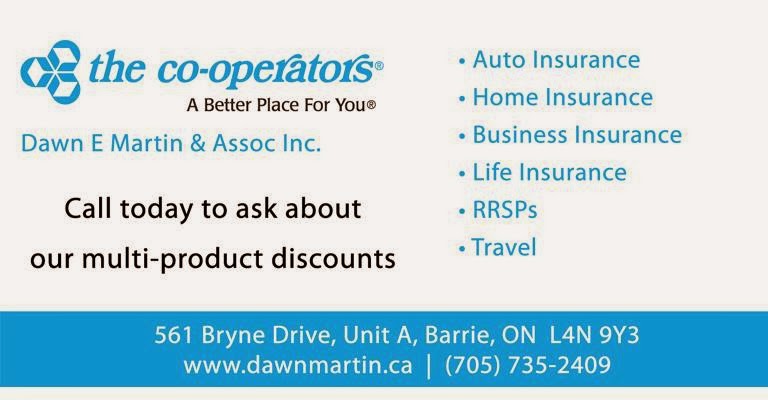 Co operators Insurance, Dawn E. Martin & Associates | 561 Bryne Drive, Unit A, Barrie, ON L4N 9Y3, Canada | Phone: (705) 735-2409