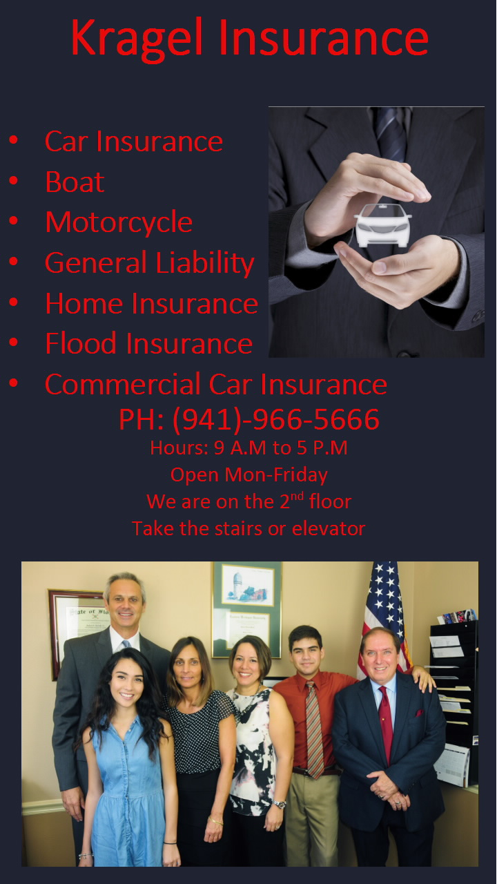 Kragel Insurance | 8492 S Tamiami Trail 2nd floor, Sarasota, FL 34238, USA | Phone: (941) 966-5666