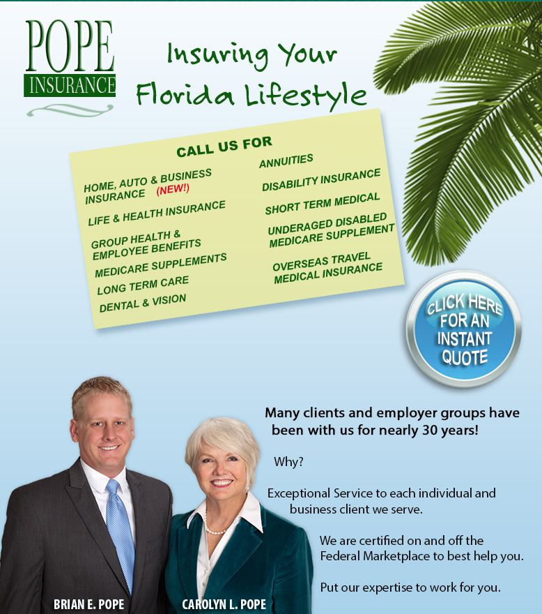 Pope Insurance LLC | 701 S Indiana Ave b, Englewood, FL 34223, USA | Phone: (941) 475-6766