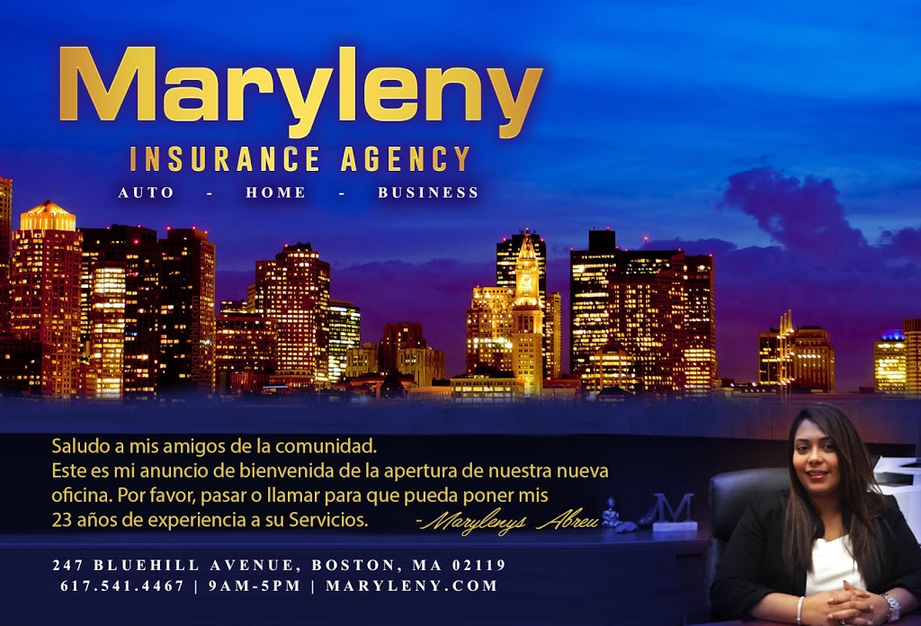 Maryleny Insurance Agency | 247 Blue Hill Avenue, Boston, MA 02119, USA | Phone: (617) 541-4467