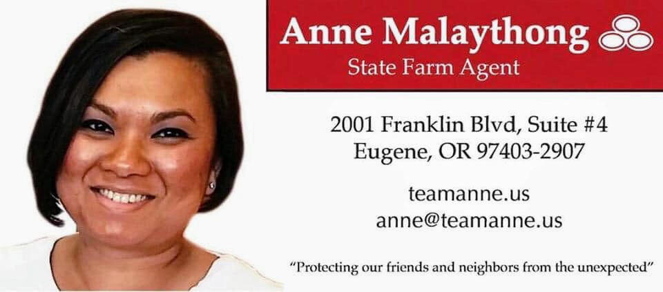 Anne Malaythong - State Farm Insurance Agent | 2001 Franklin Blvd Ste 4, Eugene, OR 97403, USA | Phone: (541) 654-0205