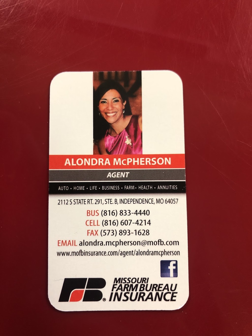 Alondra McPherson - Missouri Farm Bureau Insurance | 2112 S, Rte 291 Ste B, Independence, MO 64057, USA | Phone: (816) 833-4440