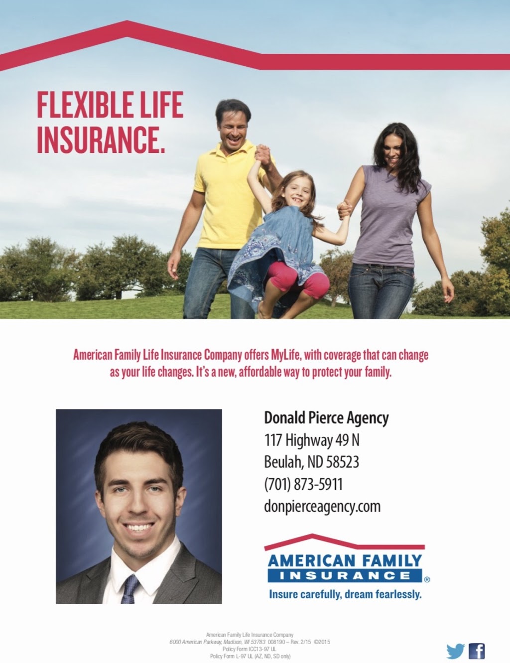 American Family Insurance - Donald Pierce | 3257 Main St, Green Bay, WI 54311, USA | Phone: (920) 468-1527