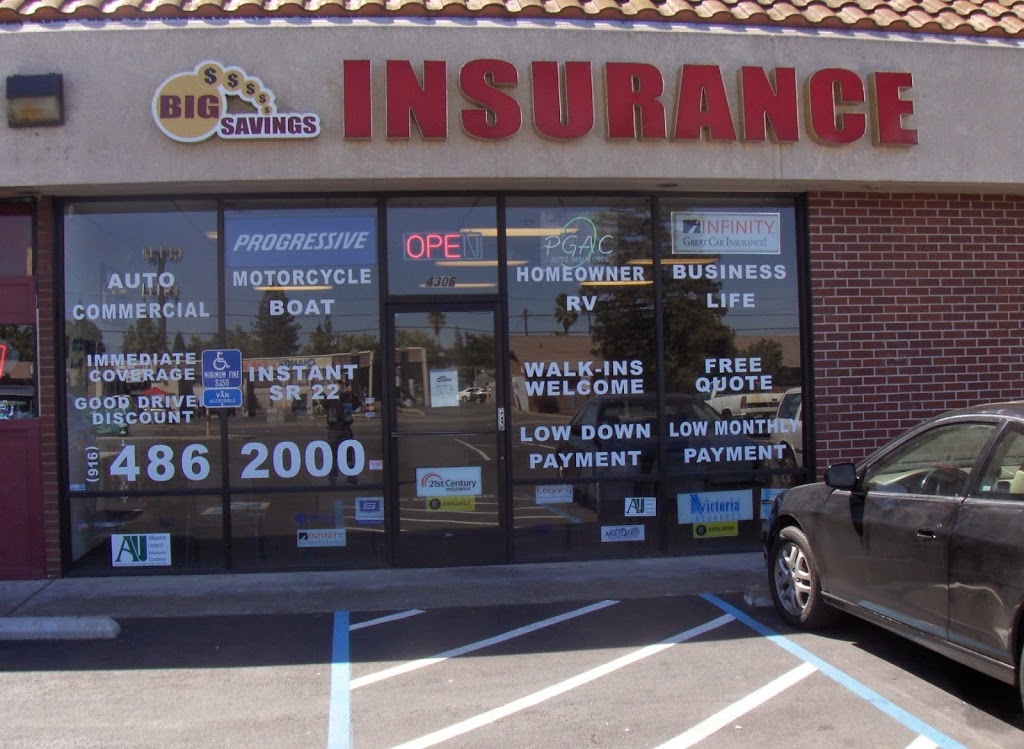 Big Savings Insurance Agency, Inc | 5044 Madison Ave c, Sacramento, CA 95841, USA | Phone: (916) 486-2000