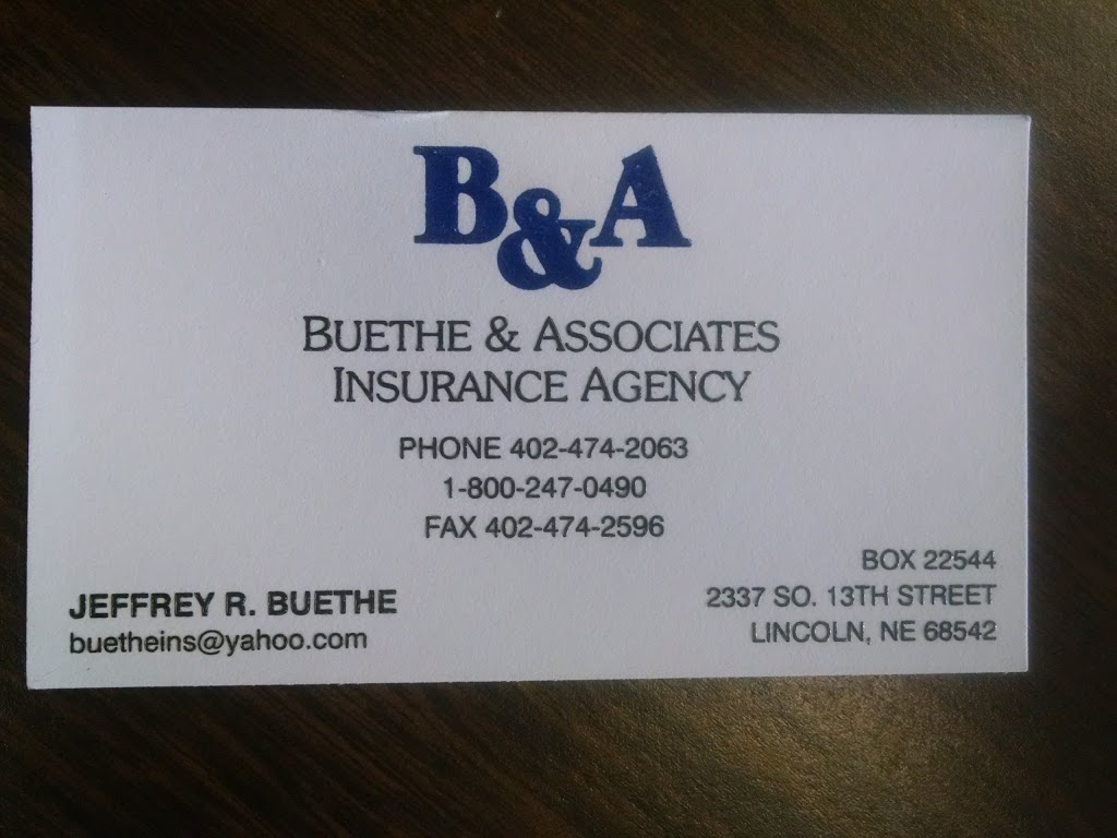 Buethe & Associates Insurance Agency | 2337 S 13th St, Lincoln, NE 68502, USA | Phone: (402) 474-2063