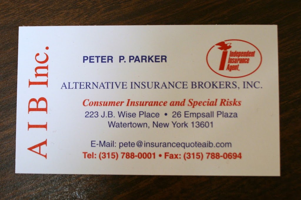 Alternative Insurance Brokers | 91 Public Square, Watertown, NY 13601, USA | Phone: (315) 788-0001