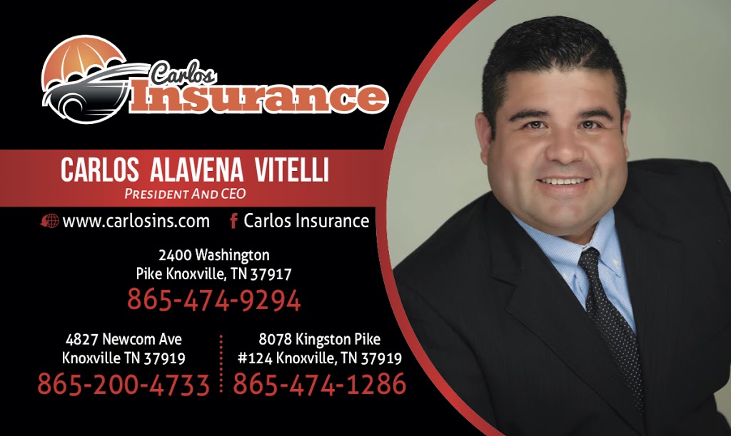 CARLOS INSURANCE SERVICES LLC Westside | 8078 Kingston Pike # 124, Knoxville, TN 37919, USA | Phone: (865) 249-6896