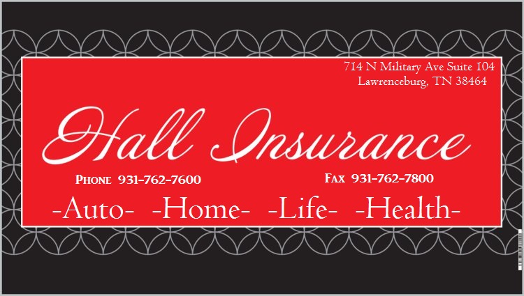 Hall Insurance | 714 N Military Ave, Lawrenceburg, TN 38464, USA | Phone: (931) 762-7600