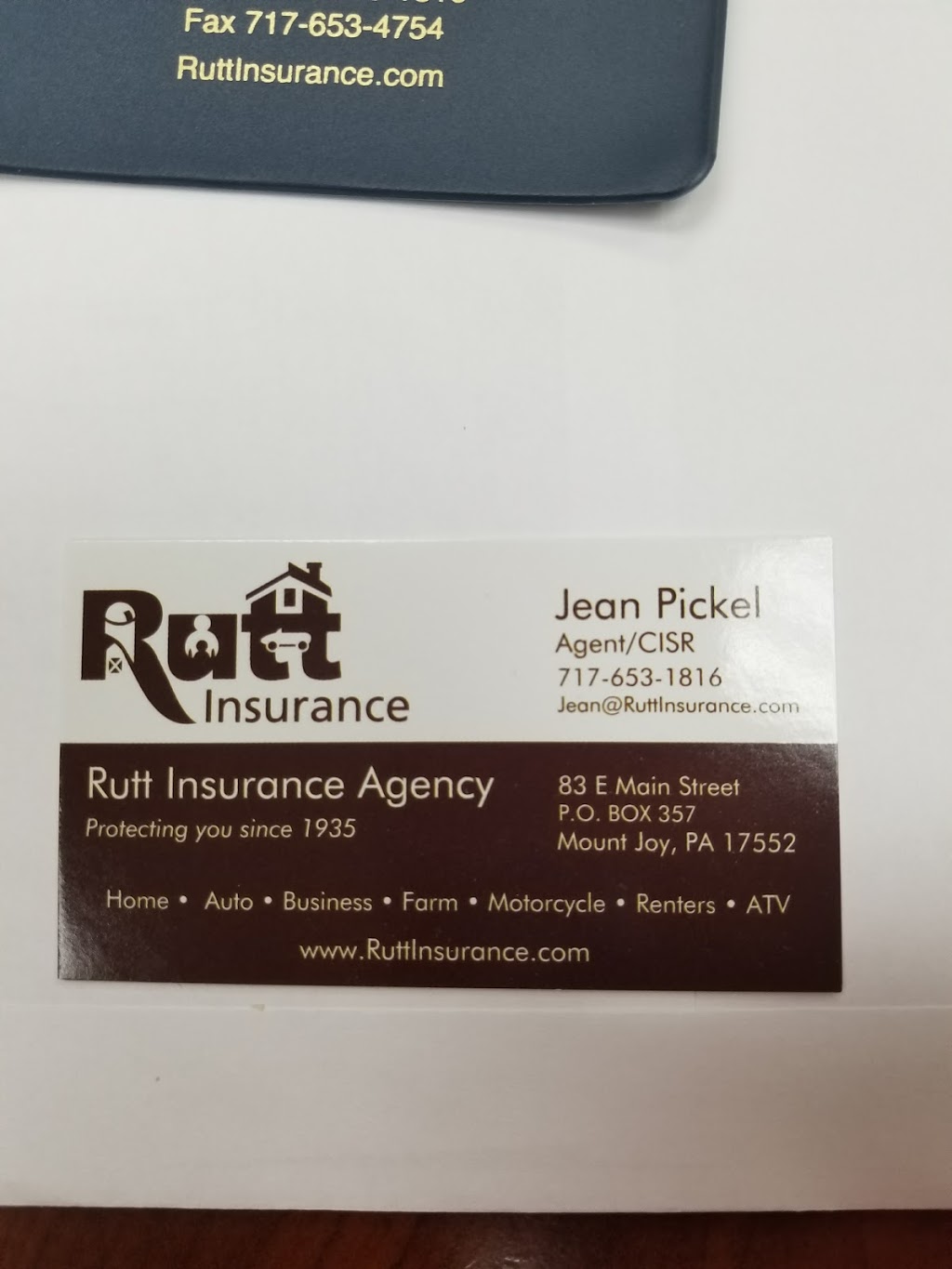 Titus Rutt Insurance Agency | 83 E Main St, Mount Joy, PA 17552, USA | Phone: (717) 653-1816