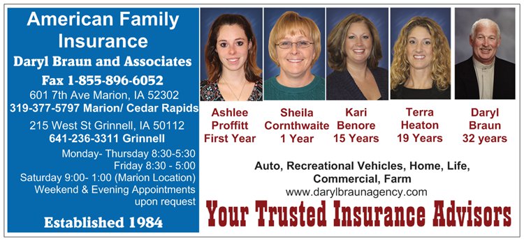 American Family Insurance - Daryl Braun Agency Inc | 601 7th Ave, Marion, IA 52302, USA | Phone: (319) 377-5797