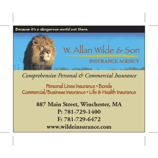 W Allan Wilde & Son Insurance Agency, Inc. | 1911, 887 Main St, Winchester, MA 01890, USA | Phone: (781) 729-1400